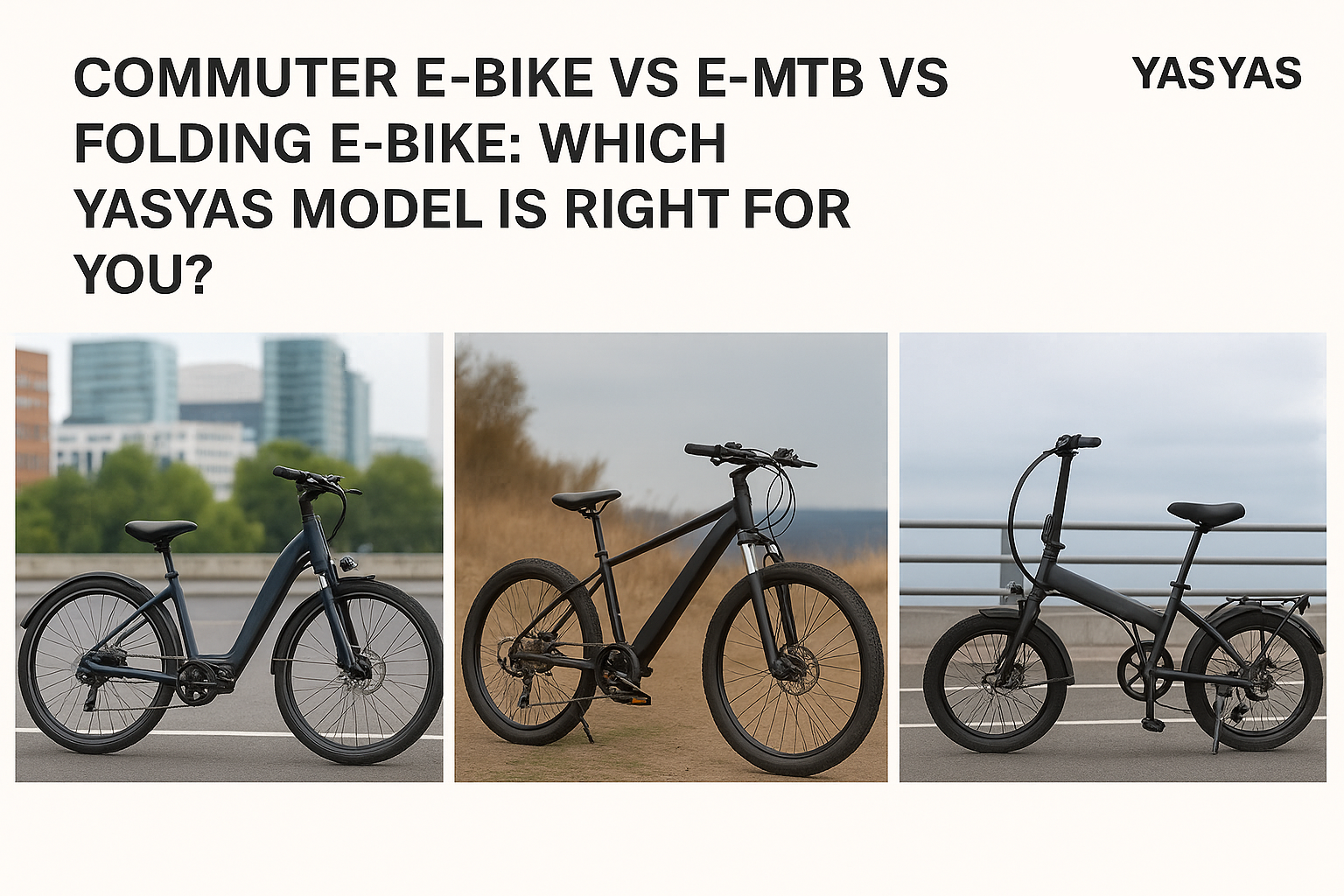 Commuter E-Bike vs E-MTB vs Folding E-Bike: Which Yasyas Model is Right for You?
