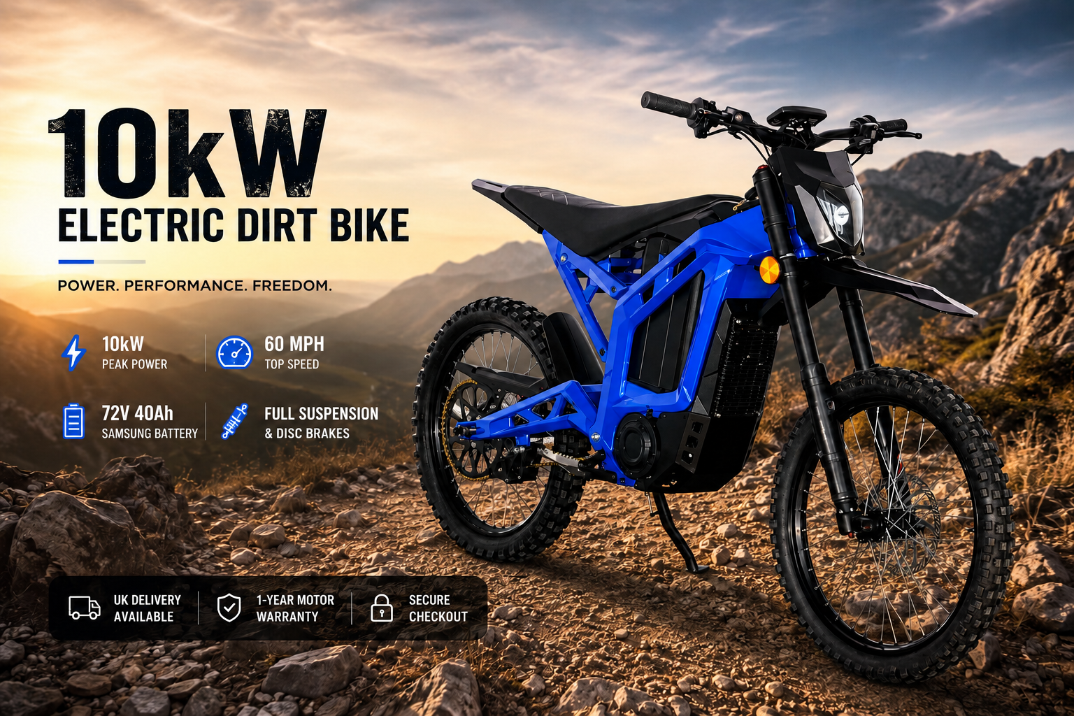 Yasyas 10kW 72V Electric Dirt Bike