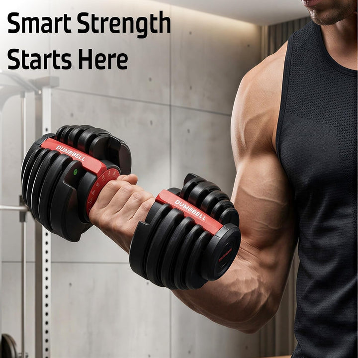 Adjustable Dumbbells Set 24KG Each (48KG Set)