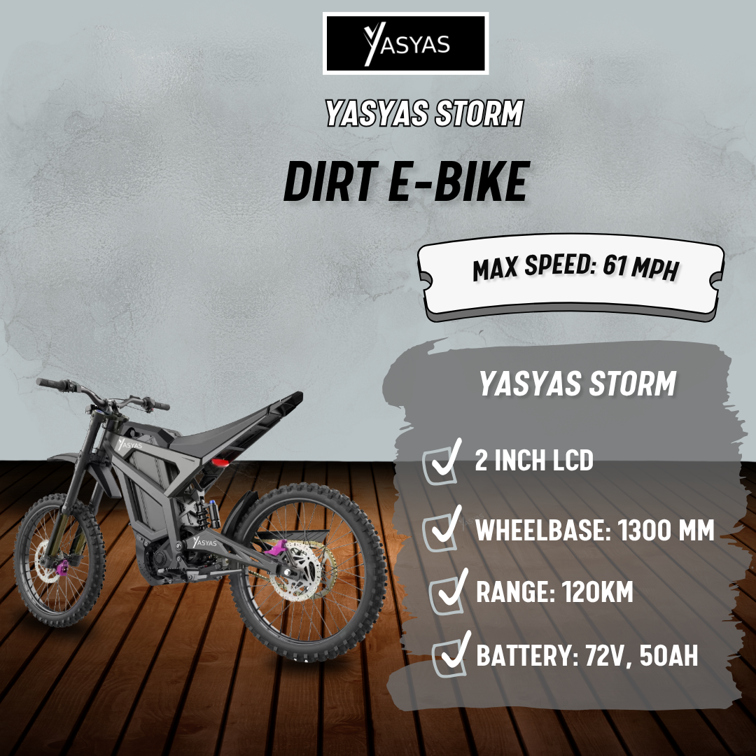 Yasyas OFF ROAD STORM 2025 (40 Days Free UK Delivery) – 5000W Electric Dirt Bike
