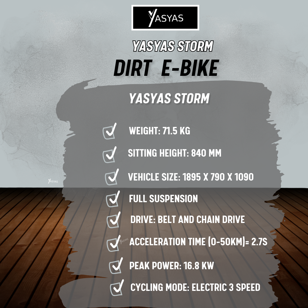 Yasyas OFF ROAD STORM 2025 (40 Days Free UK Delivery) – 5000W Electric Dirt Bike