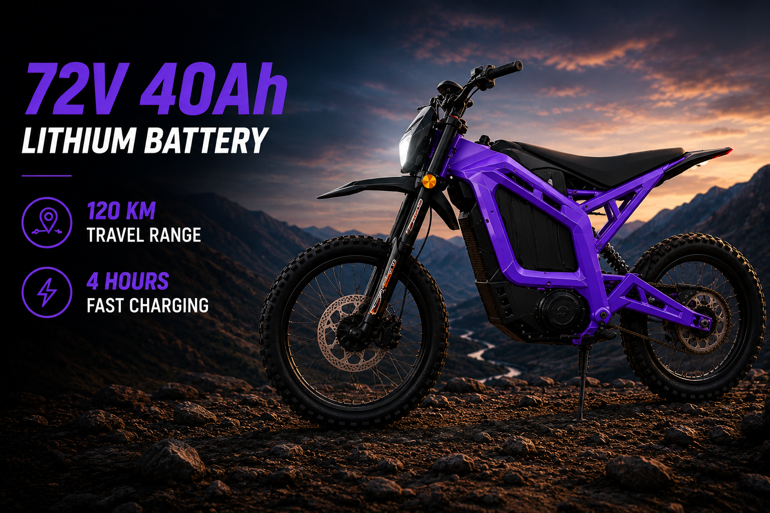 Yasyas 10kW 72V Electric Dirt Bike