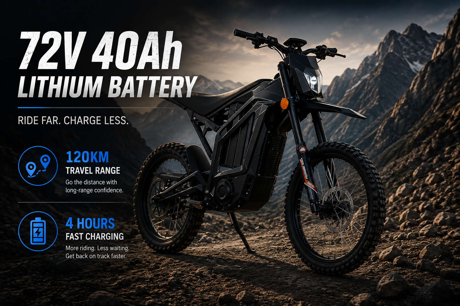 Yasyas 10kW 72V Electric Dirt Bike