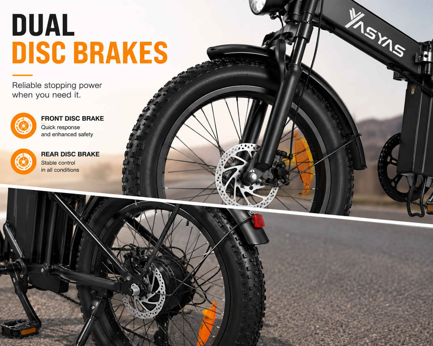 YASYAS HARLEY 20" Folding Electric Bike – 4.0 Fat Tire, 48V Battery, Foldable E-Bike