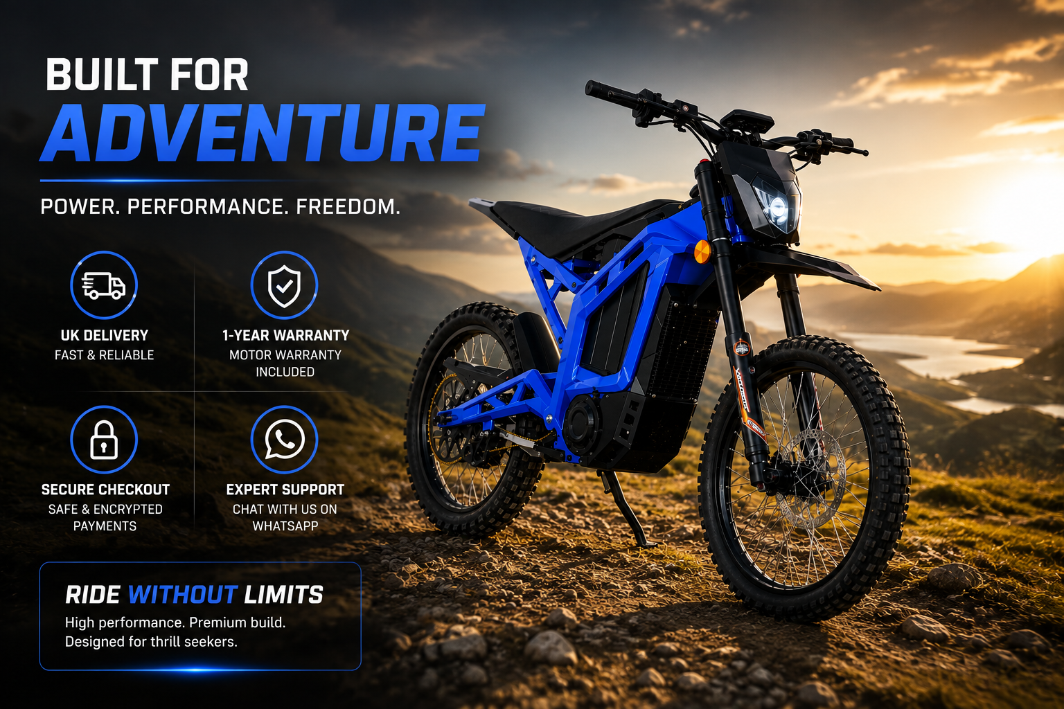 Yasyas 10kW 72V Electric Dirt Bike