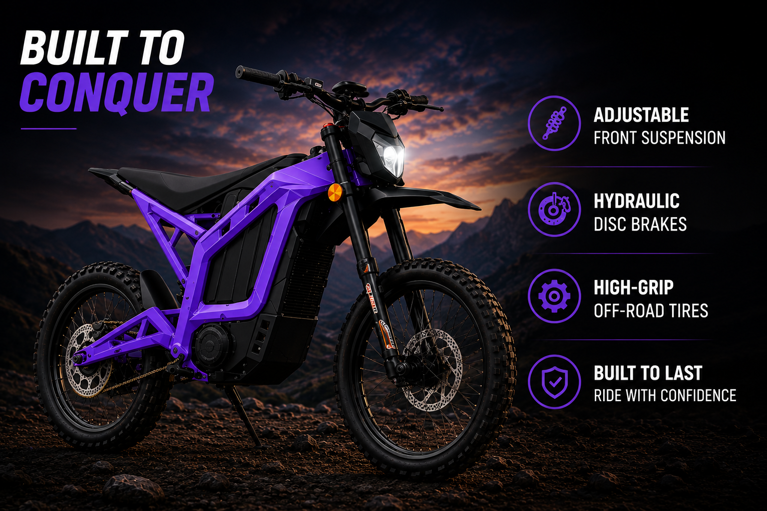 Yasyas 10kW 72V Electric Dirt Bike