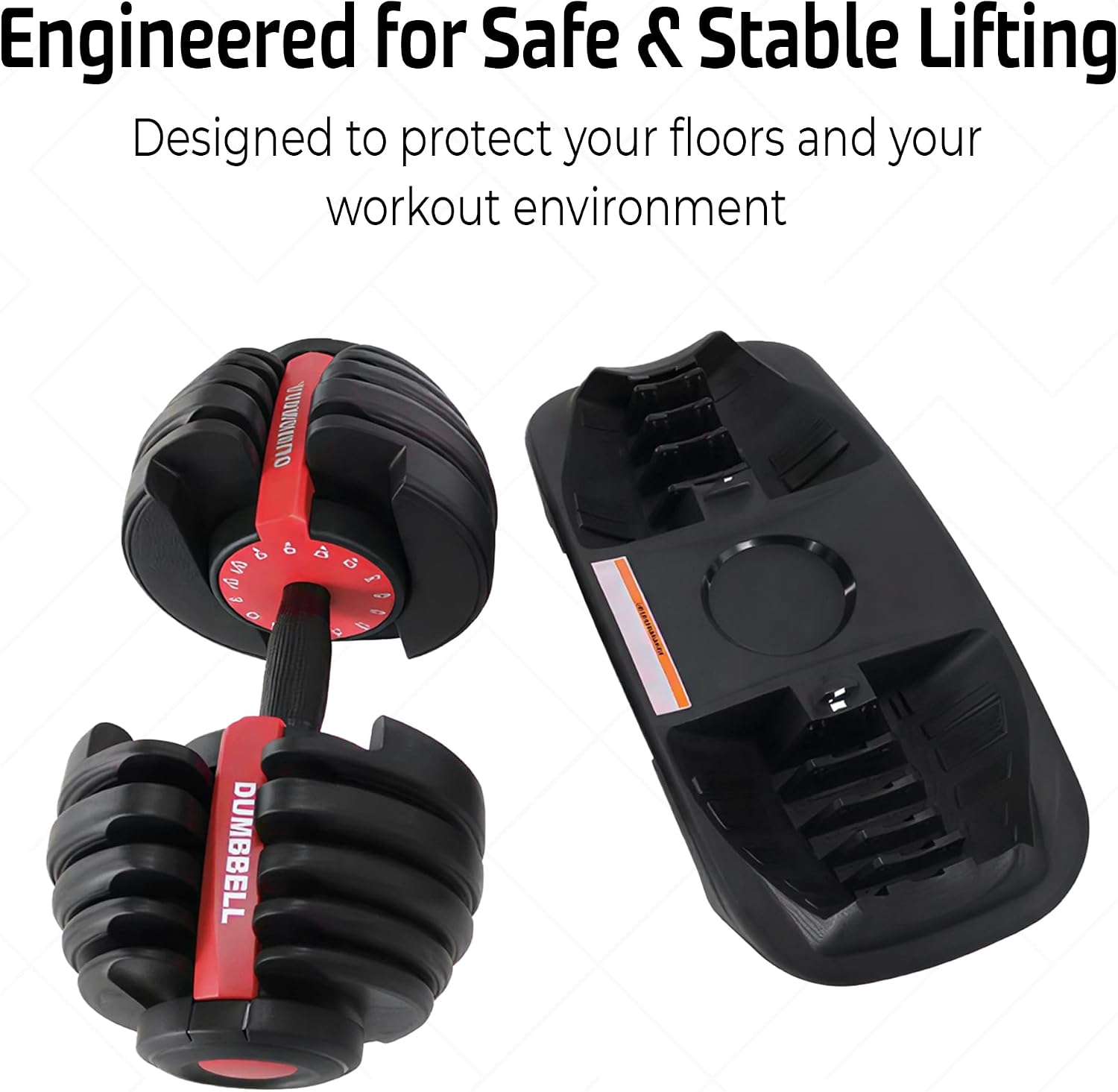Adjustable Dumbbells Set 24KG Each (48KG Set)