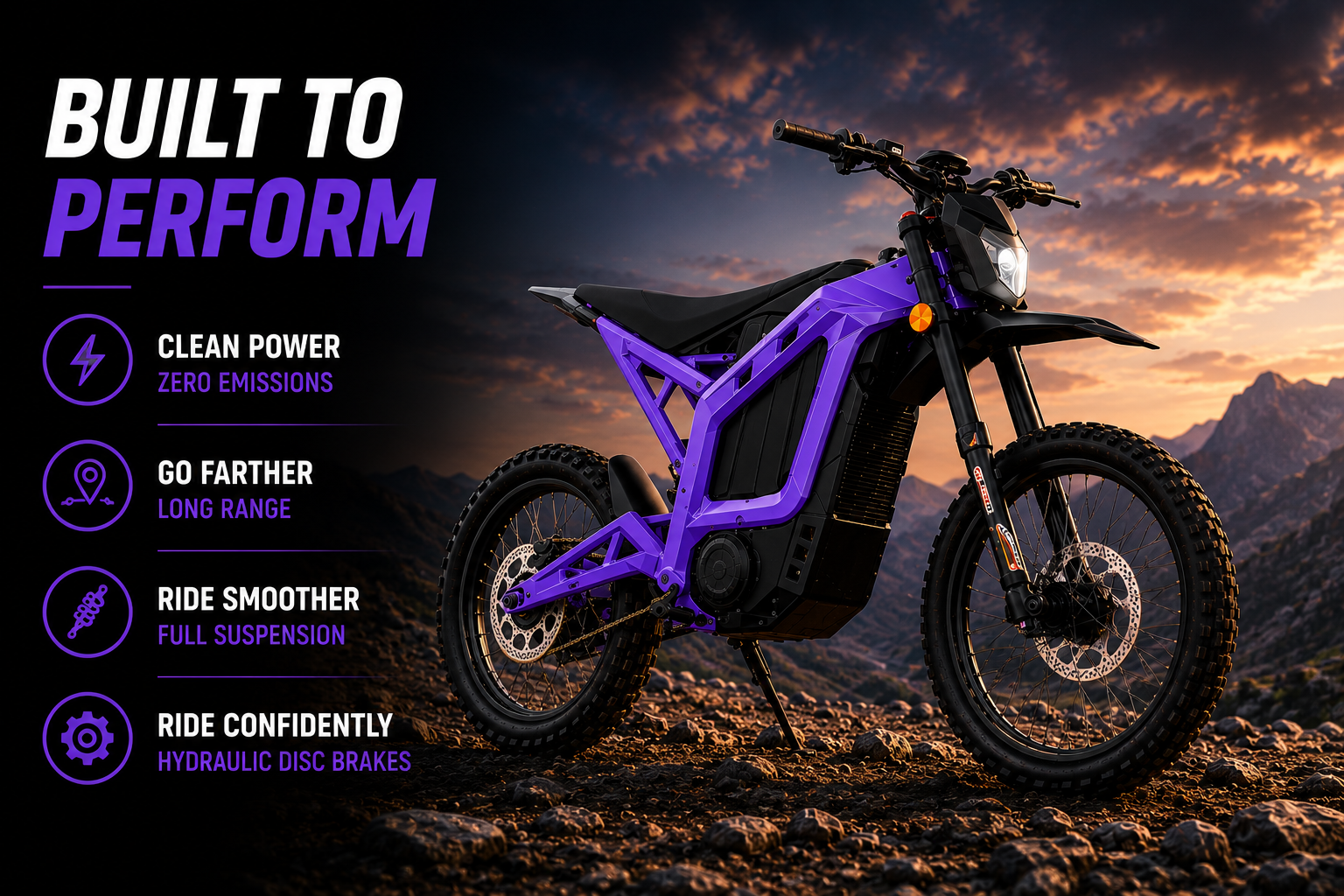 Yasyas 10kW 72V Electric Dirt Bike