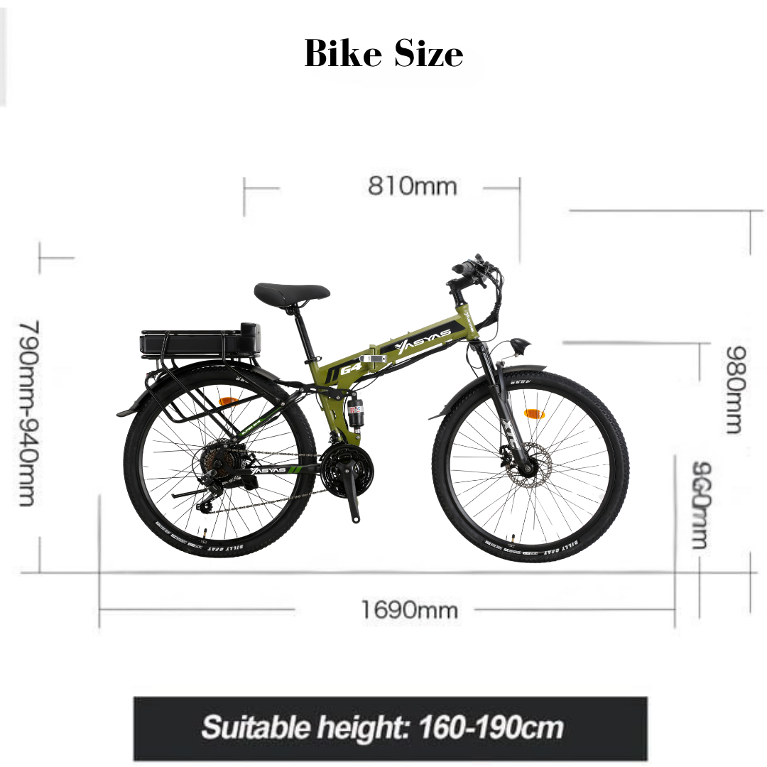 Yasyas G4 26" Folding Electric Mountain Bike