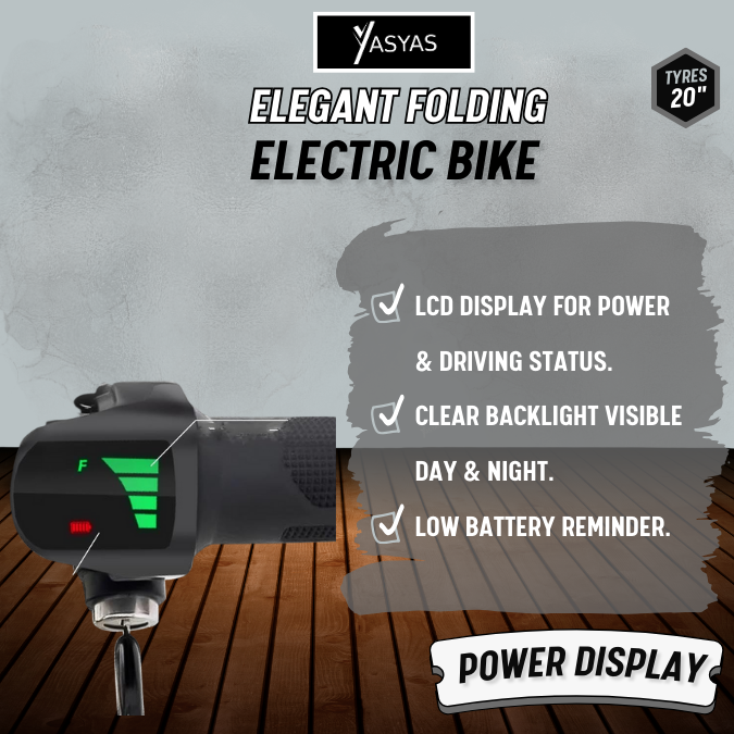 YASYAS Folding Electric Bike, 20” Portable Bike