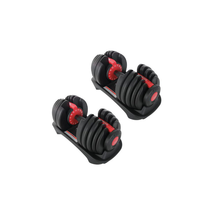 Adjustable Dumbbells Set 24KG Each (48KG Set)