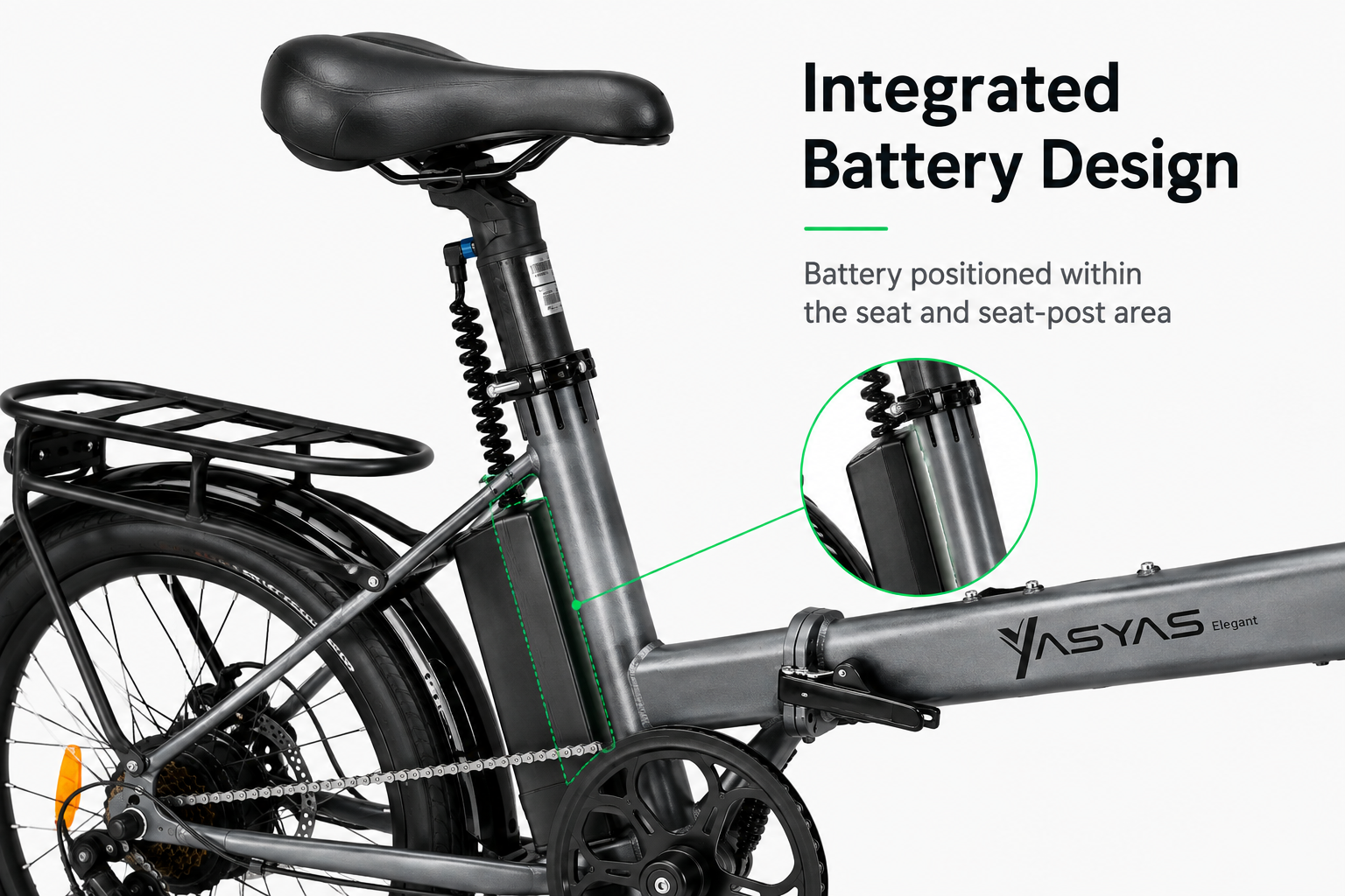 YASYAS Premium ELEGANT 2.0 Folding Electric Bicycle, 20 Inch Wheels