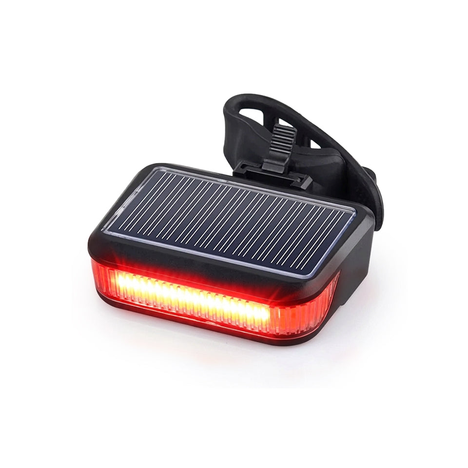 Bike Rear Light, Solar Powered Bike Tail Light, USB Rechargeable