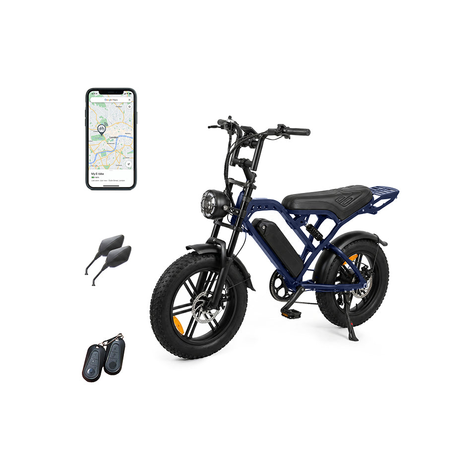 YASYAS 16" Fat Tyre Electric Bike – UK Road Legal 250W E-Bike with App Control, Tracker & Throttle