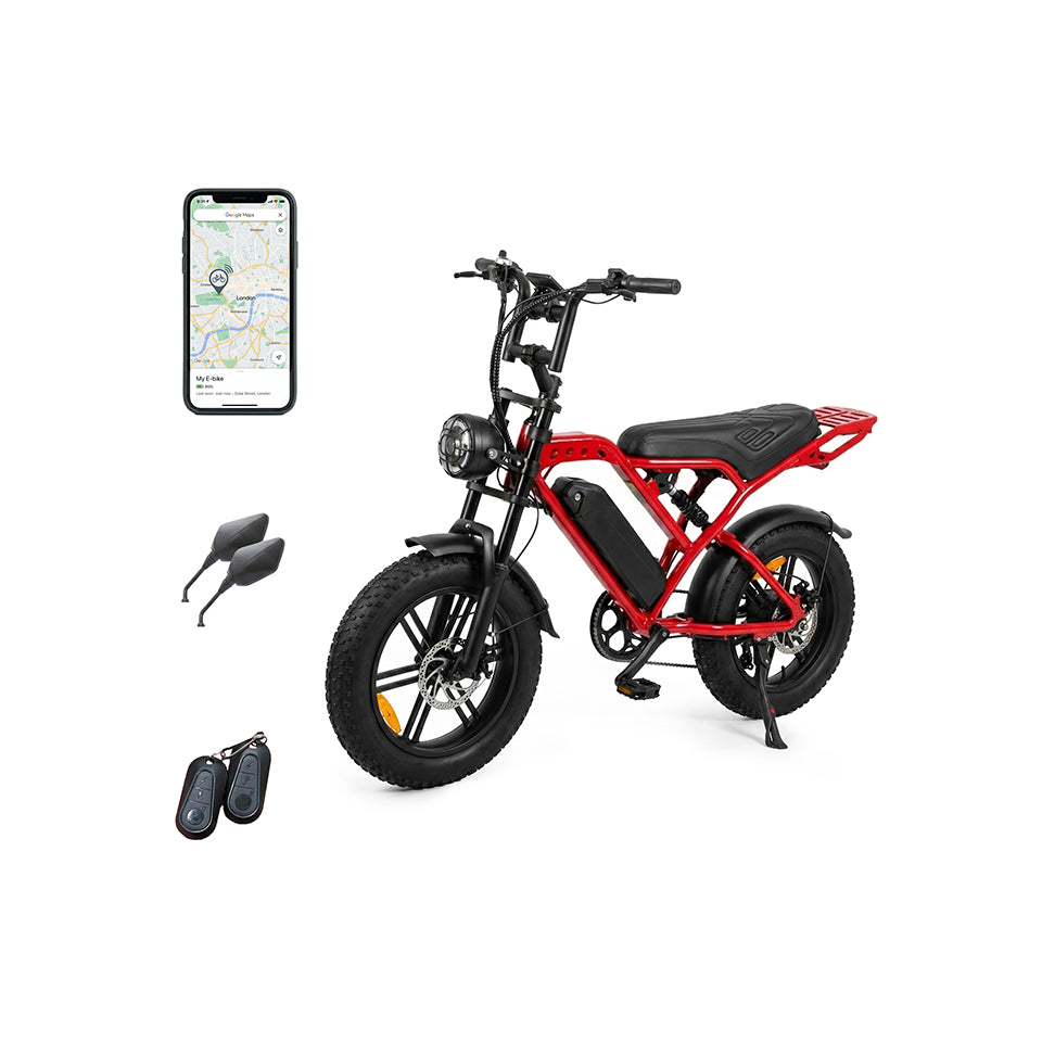 YASYAS 16" Fat Tyre Electric Bike – UK Road Legal 250W E-Bike with App Control, Tracker & Throttle