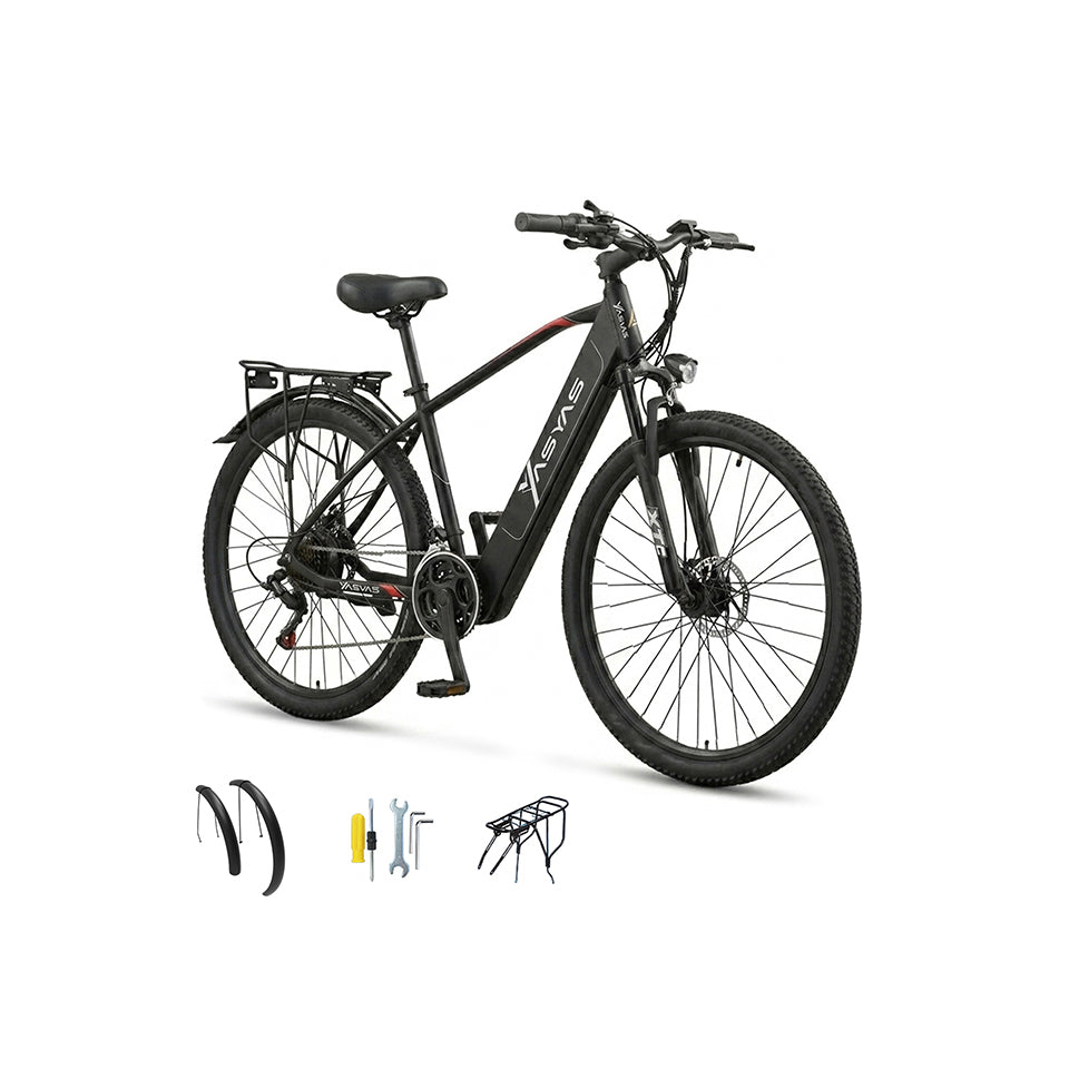 YASYAS X7 Electric Mountain Bike, Black