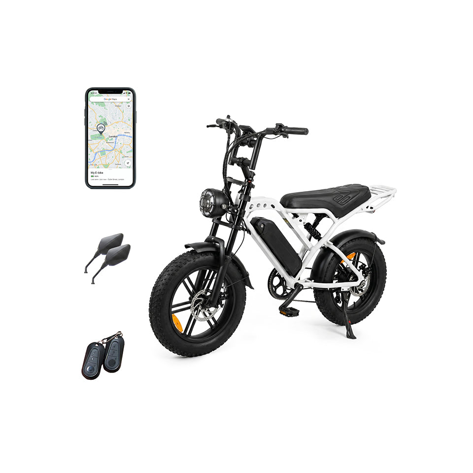 YASYAS 16" Fat Tyre Electric Bike – UK Road Legal 250W E-Bike with App Control, Tracker & Throttle