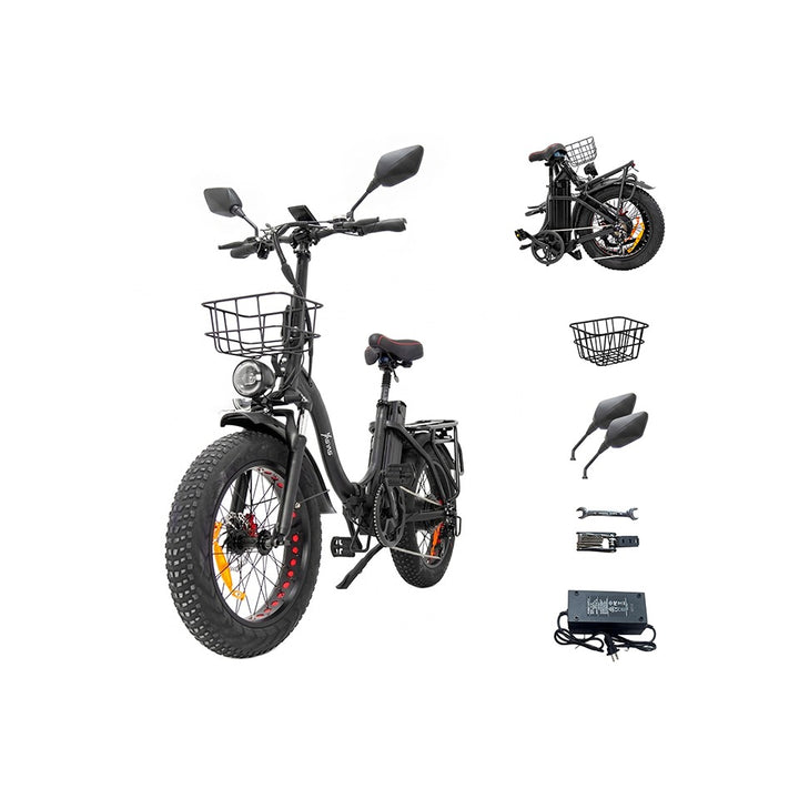Yasyas Fat Tyre Mark X Folding Electric Bike 48V 25A | 250W Motor | 150 KM Range | Off-Road E-Bike