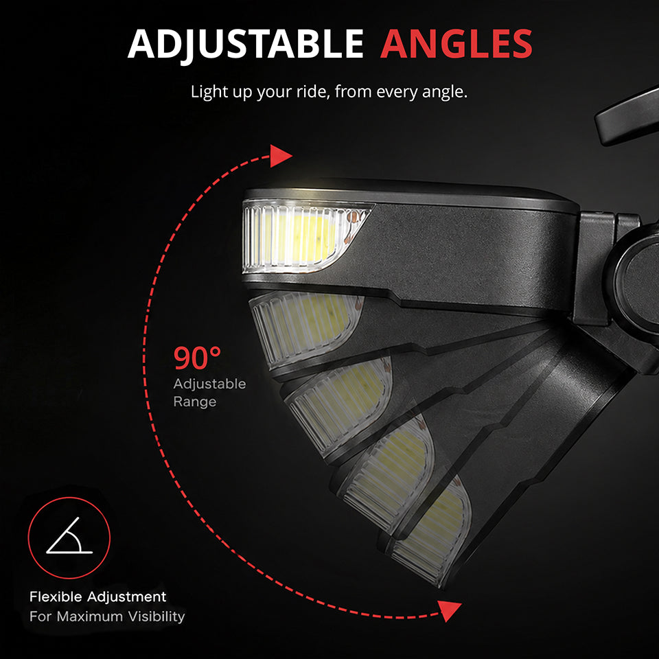 Bike Rear Light, Solar Powered Bike Tail Light, USB Rechargeable