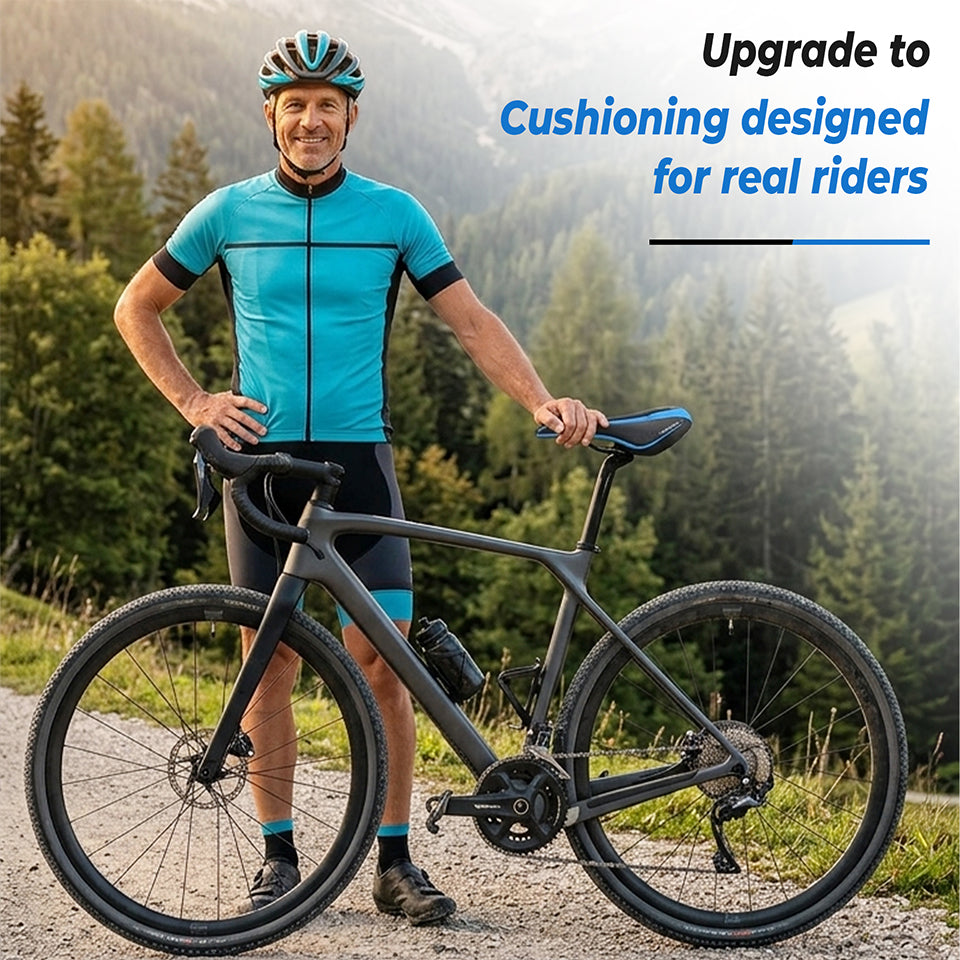 Comfortable Sports Bicycle Seat for E-Bike & Mountain Bike – Ergonomic Shock Absorbing Saddle for Road, MTB & Cycling Comfort