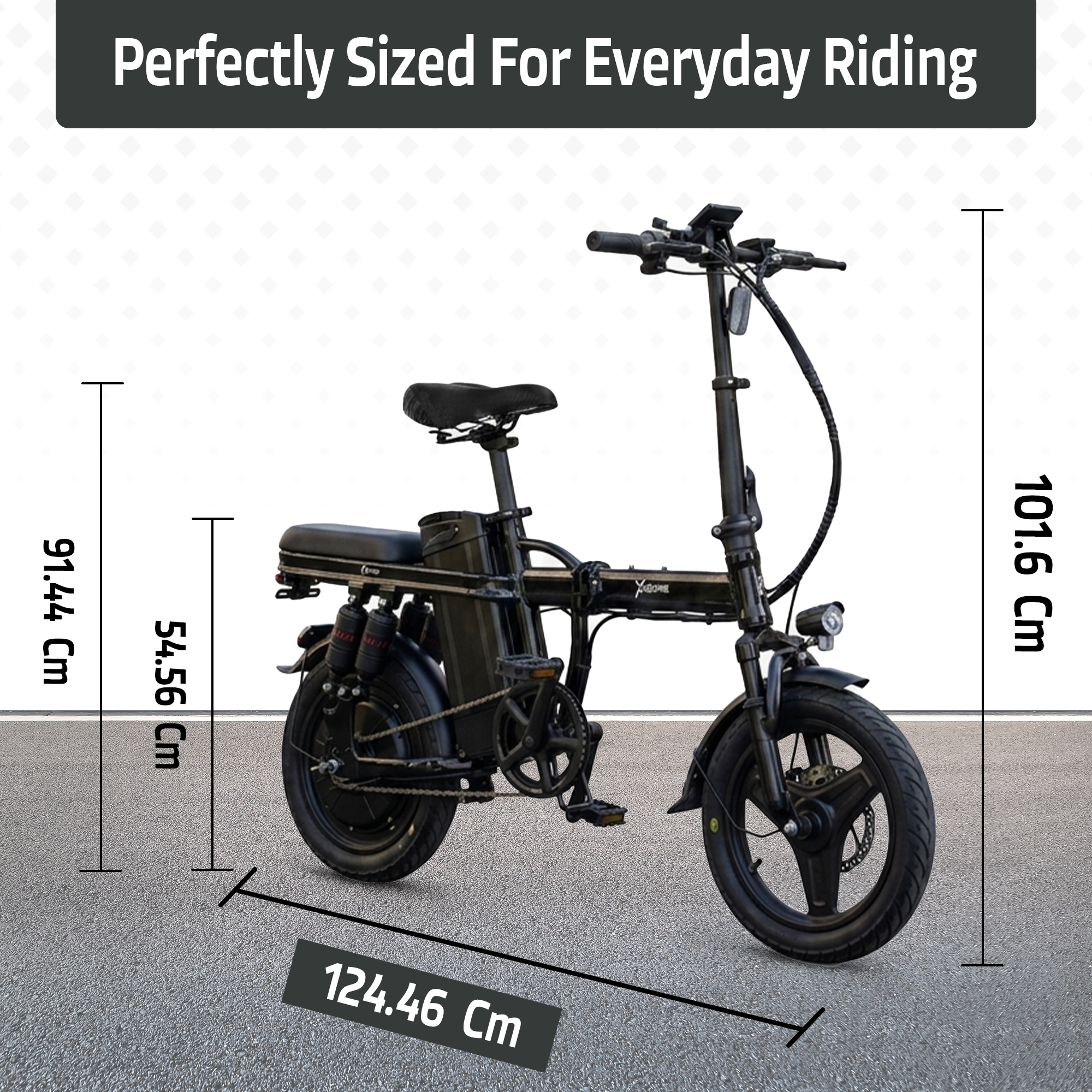 Yasyas Little Beast X Folding Electric Bike, 250W Powerful Motor, 48V 12A Removable Battery