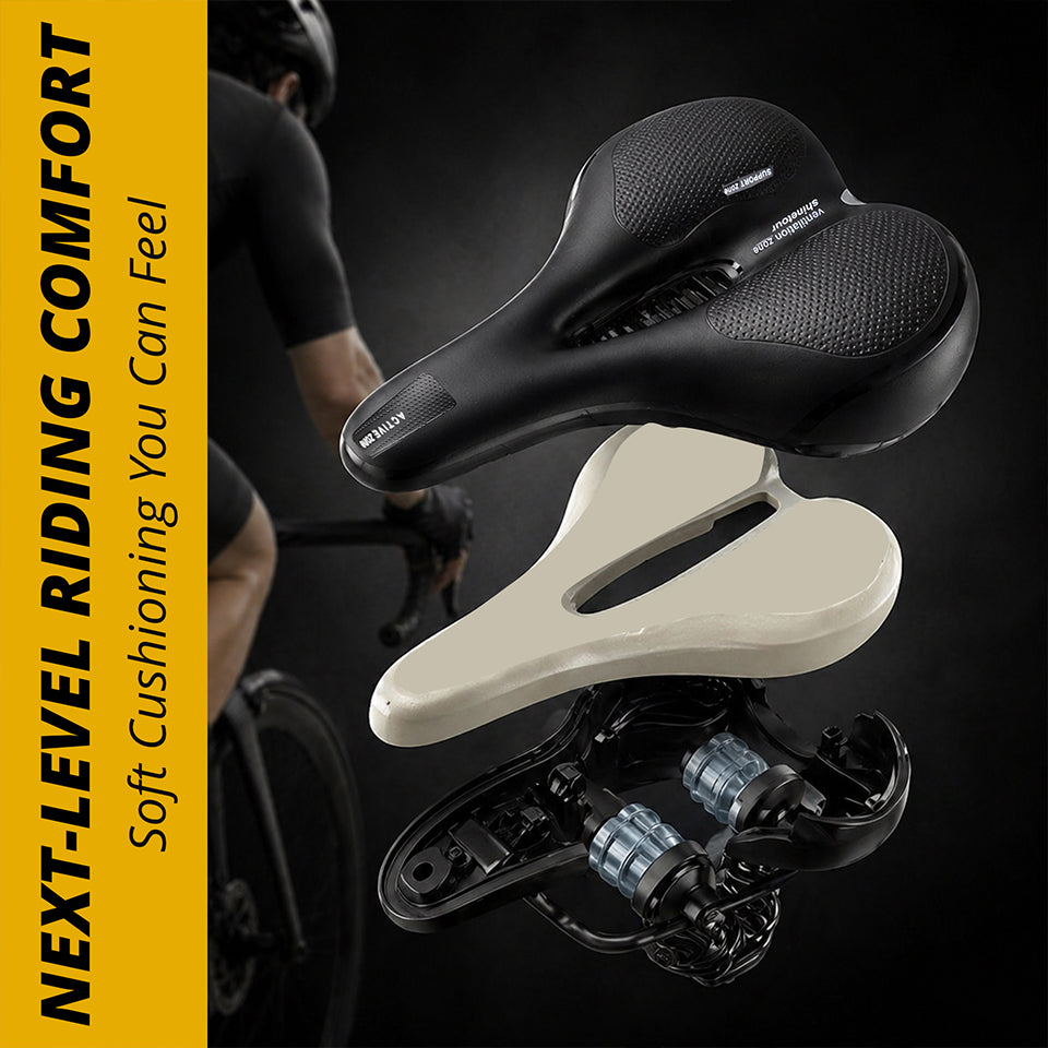 YASYAS Comfortable Foam E-Bike Seat – Comfortable Ergonomic Bicycle Saddle for Long Distance & Daily Riding