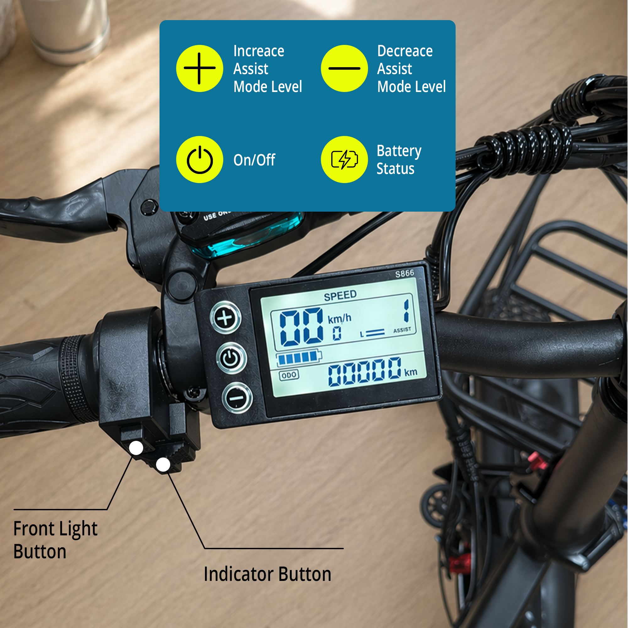Yasyas Fat Tyre Mark X Folding Electric Bike 48V 25A | 250W Motor | 150 KM Range | Off-Road E-Bike