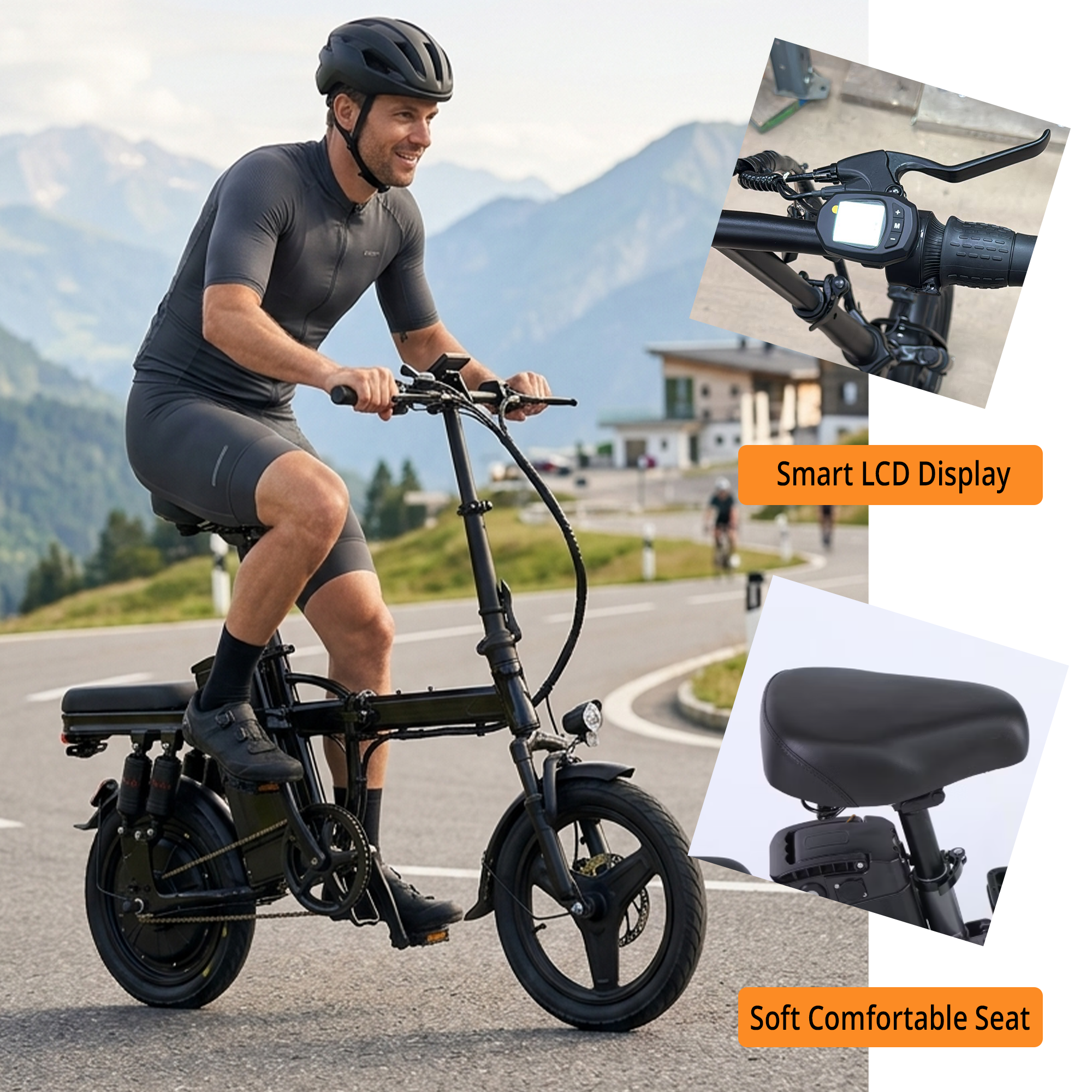 Yasyas Little Beast X Folding Electric Bike, 250W Powerful Motor, 48V 12A Removable Battery
