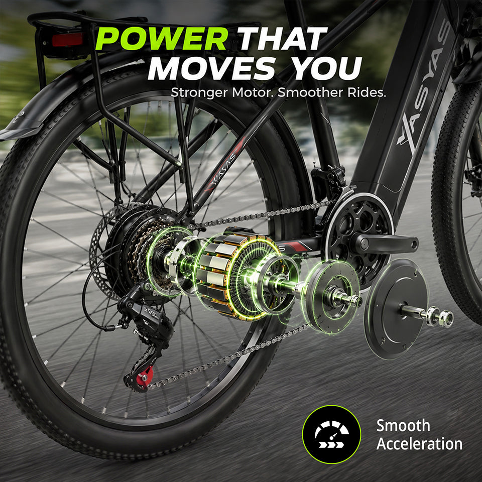 YASYAS X7 Electric Mountain Bike, Black