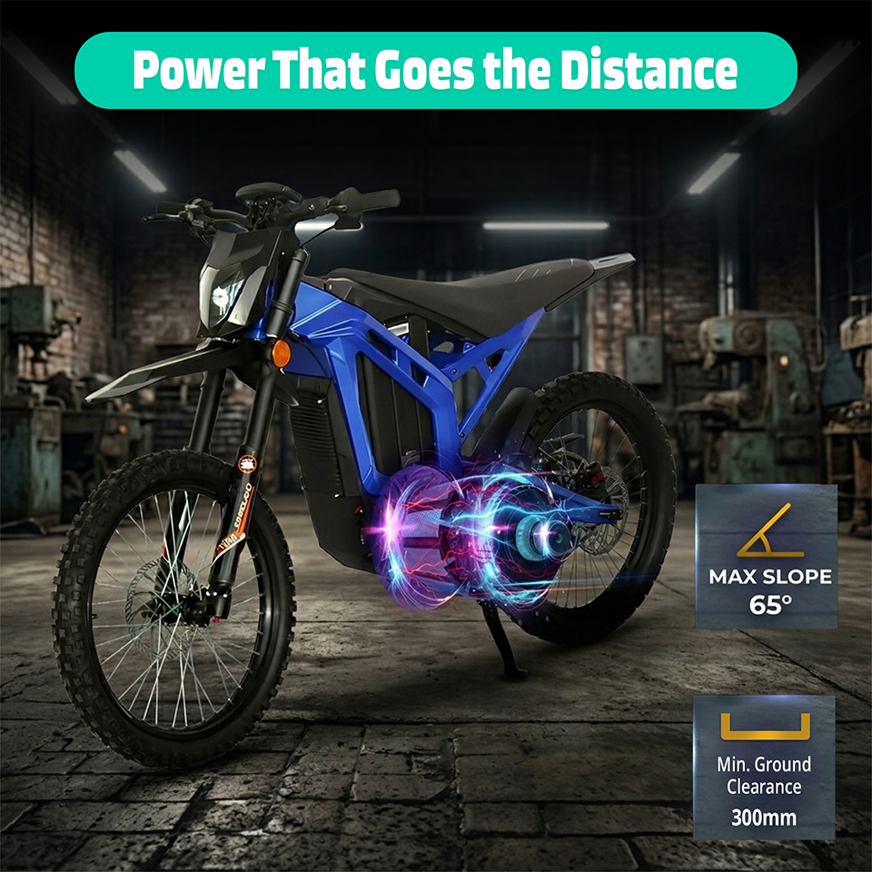 Yasyas Electric Bike for Adults 4000W 72V 40Ah Off Road Electric Bike, High Speed 90kmh Electric Dirt Bike, 120km Range, Full Suspension, Hydraulic Disc Brakes, All Terrain Motocross Style UK