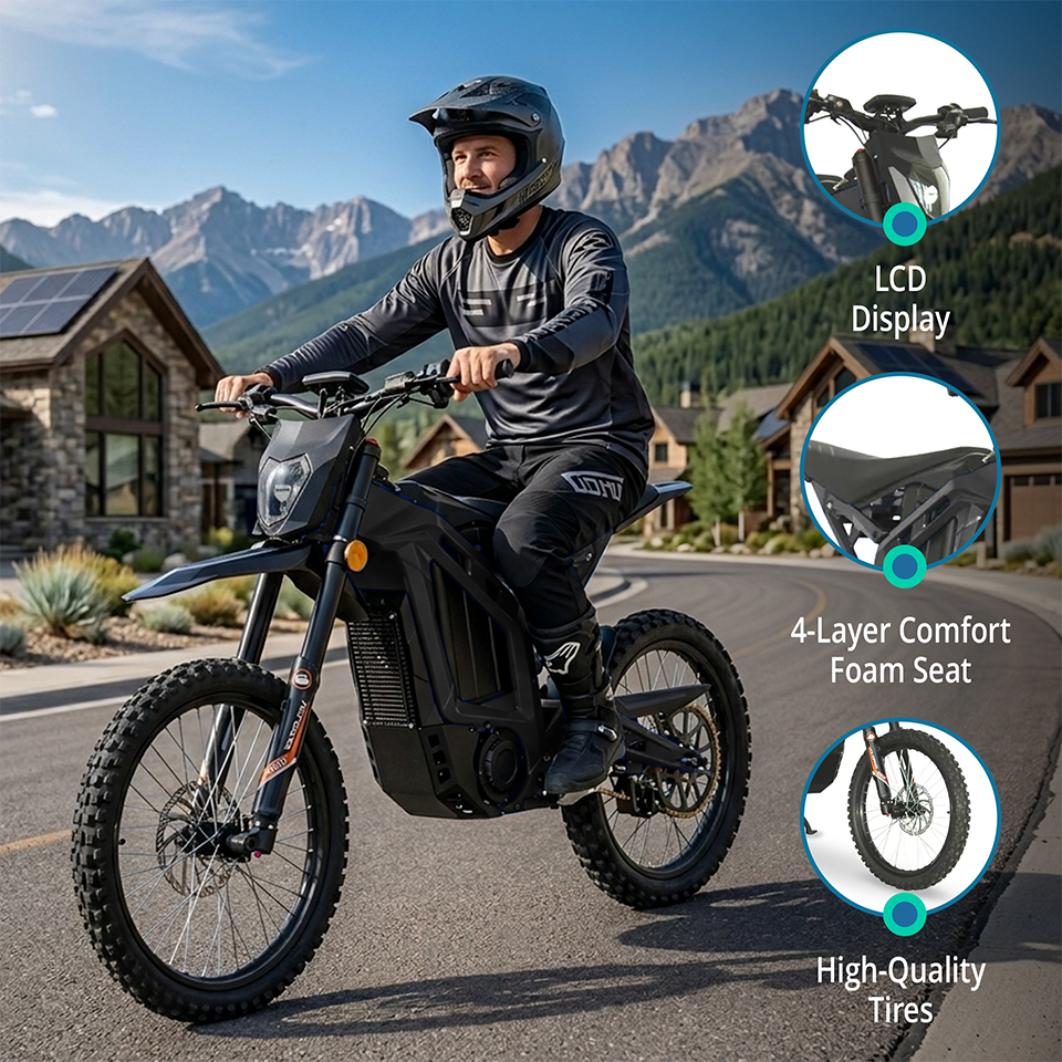 Yasyas Electric Bike for Adults 4000W 72V 40Ah Off Road Electric Bike