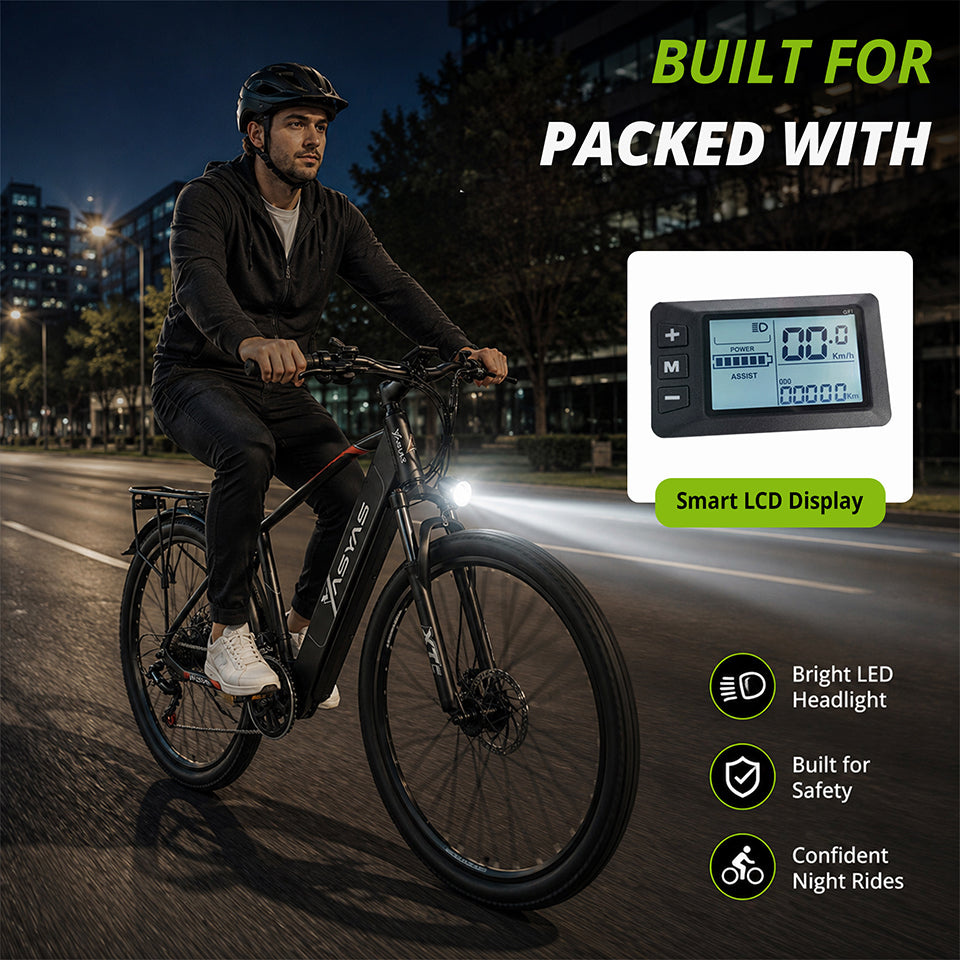 YASYAS X7 Electric Mountain Bike, Black