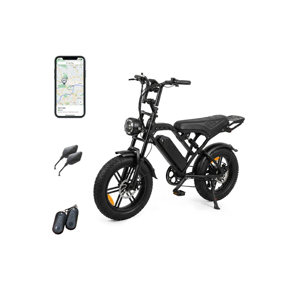 YASYAS 16" Fat Tyre Electric Bike – UK Road Legal 250W E-Bike with App Control, Tracker & Throttle