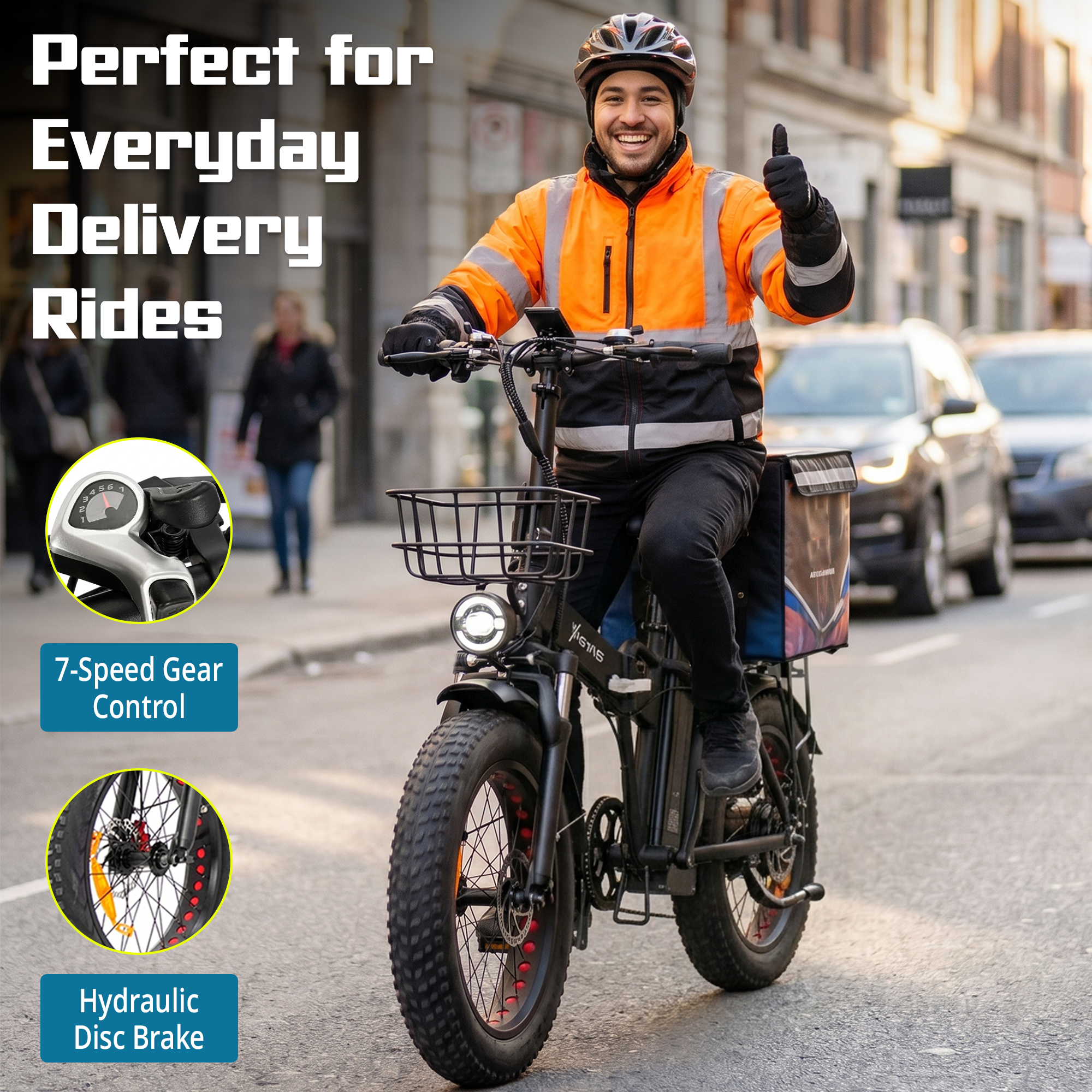 Yasyas Fat Tyre Mark XR Folding Electric Bike 48V 25A | 250W Motor | 150KM Range | Off-Road E-Bike