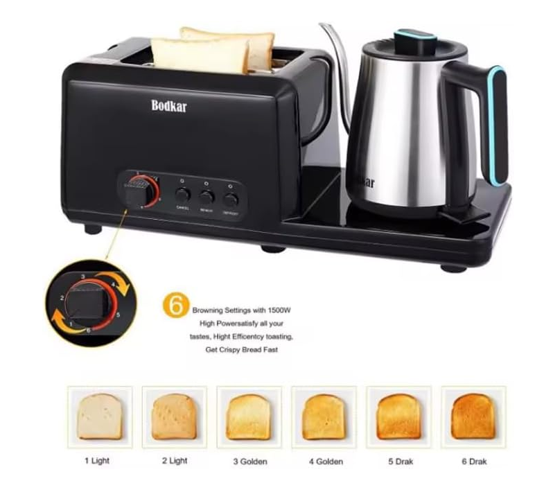 Kettle and toaster combo, Breakfast appliance set