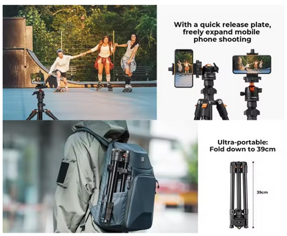 Tripod with Quick Release, Travel Camera Tripod