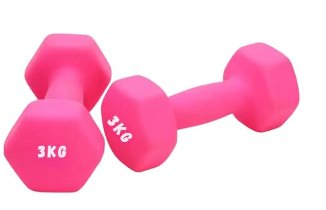 3 KG Dumbbells, Home Gym Equipment, Exercise Weights, 