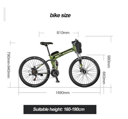 Off-Road Electric Bike, E-Bike with Disc Brakes