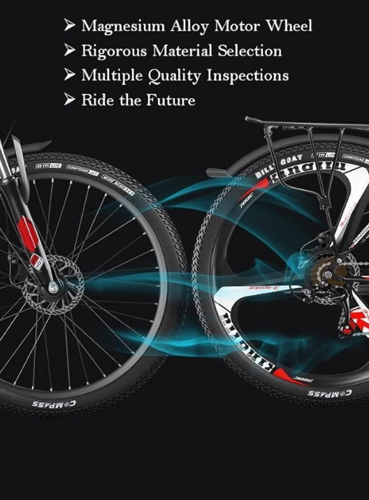 Three Spoke Wheel E-Bike, 27 Speeds Electric Bike