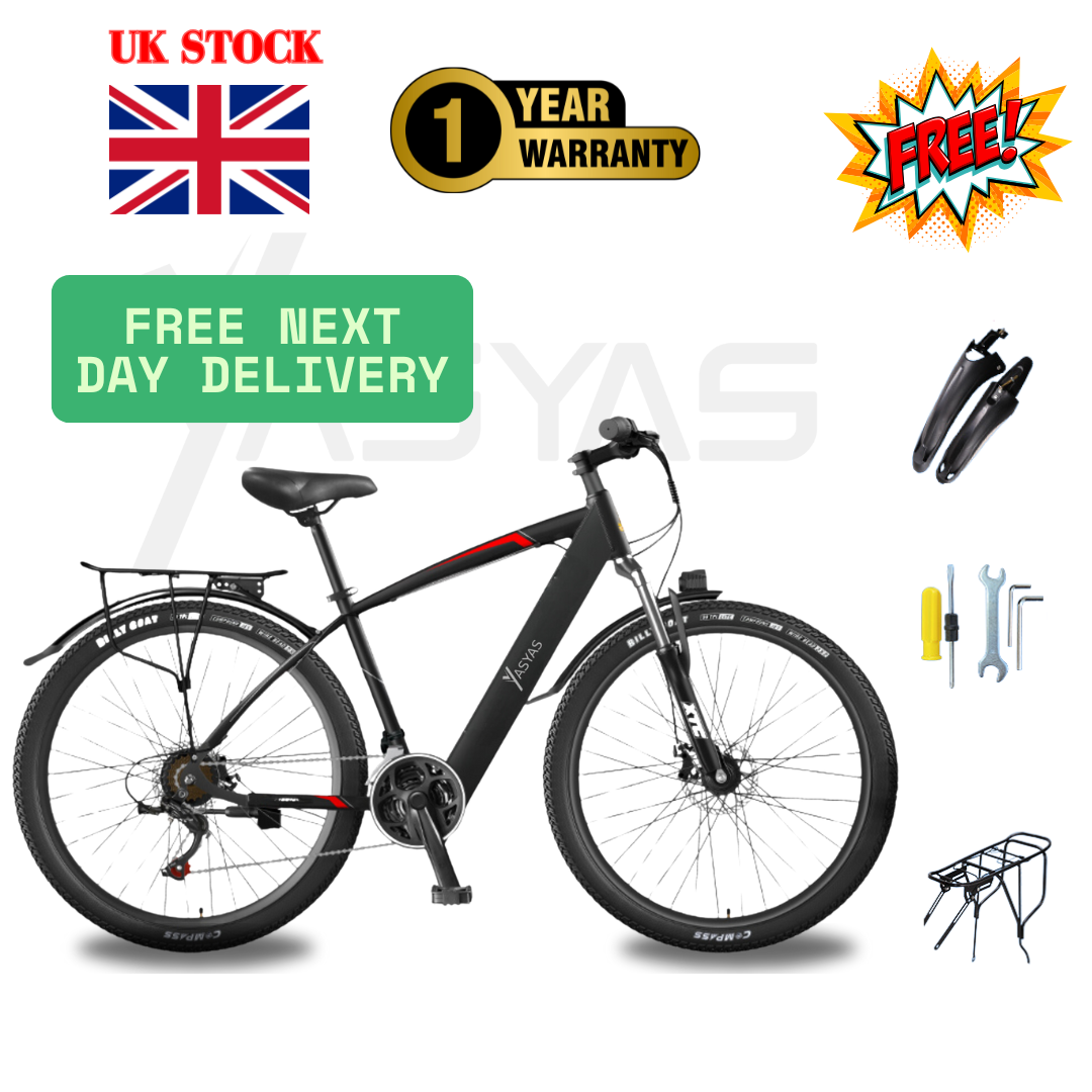 YASYAS X7 Electric Mountain Bike, Black