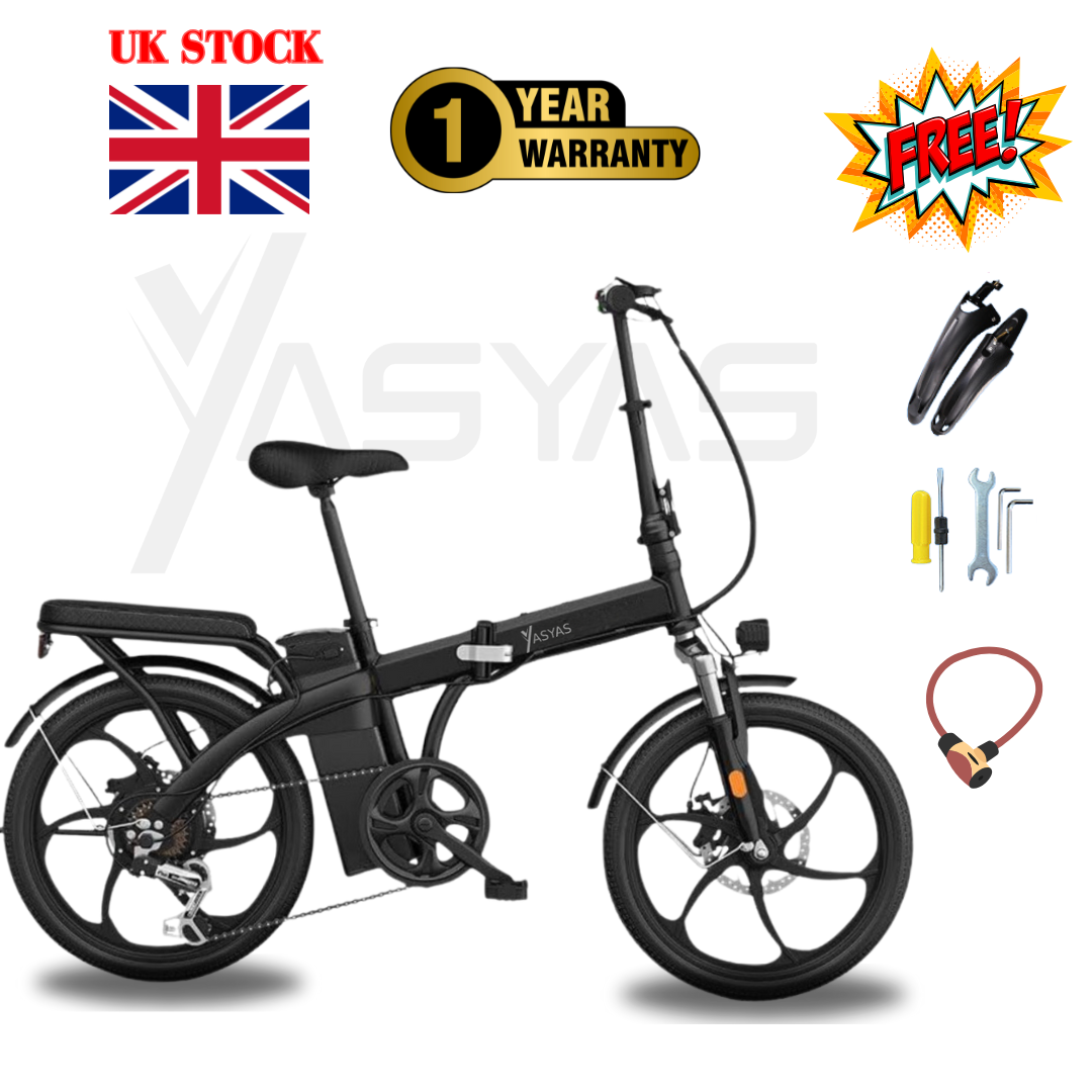 YASYAS Electric Bicycle, 20" Portable Bike - Folding Electric Bike
