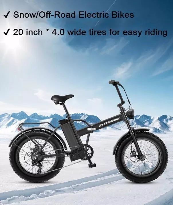 PRE ORDER: Folding Electric Bike 400W with 20" Wheel, 4.0 Fat Tire E Bike with Dual Disc Brakes